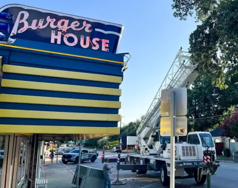The front of Burger House where Conover Air recently did a job